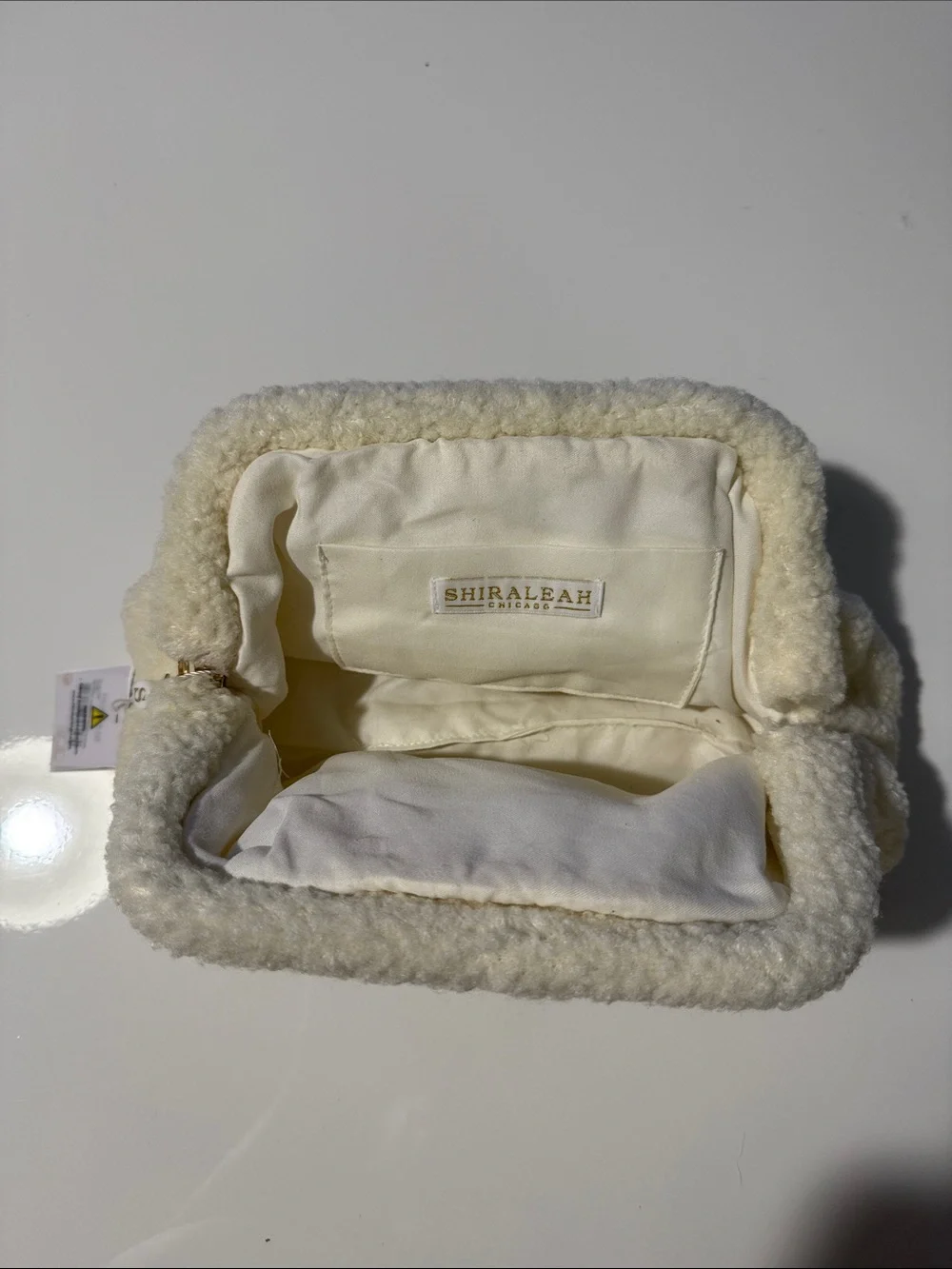 Shiraleah  Chicago Cream Sherpa Clutch